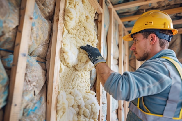 installateur de murs isolants dans la maison IA générative