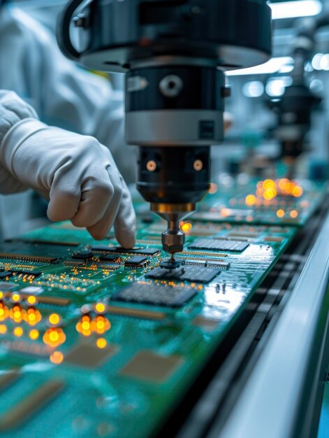 Installation de composants et contrôle de la qualité dans l'industrie électronique