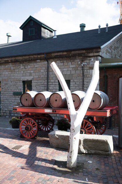 Photo l'installation dans le district de la distillerie de toronto, au canada