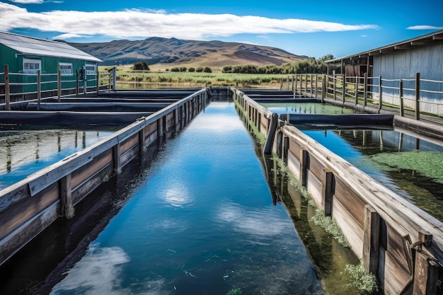 Installation de pisciculture d'eau douce d'aquaculture