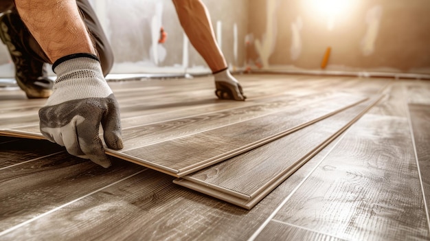 Installation de planchers en stratifié à la maison