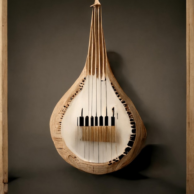 Un instrument en bois avec le mot "le mot" dessus.