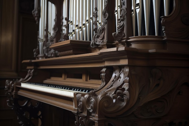 Photo instrument de musique de piano de cathédrale générer ai