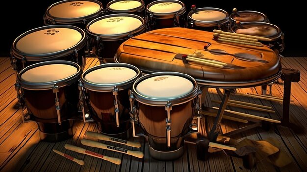 Photo les instruments de percussion les plus populaires