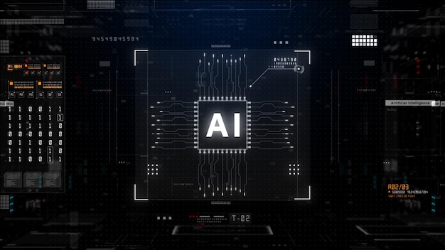 Intelligence artificielle AI Future Technology Concept Visualisation