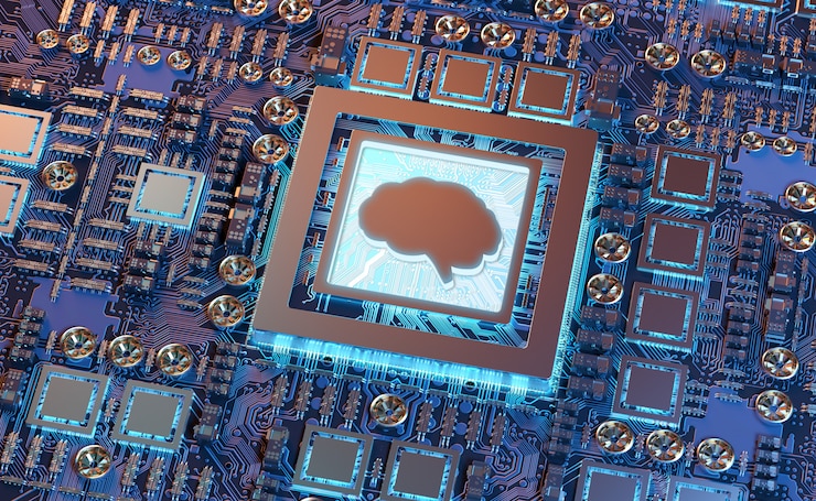 Photo intelligence artificielle dans une carte graphique moderne