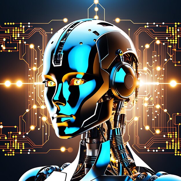 L'intelligence artificielle est le futur concept mondial de l'ingénierie robotique.