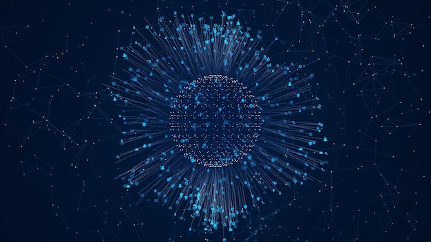 L'intelligence artificielle futuriste, l'apprentissage automatique en profondeur, la cybertechnologie des grandes données, la science des données, l'intelligence artificial.