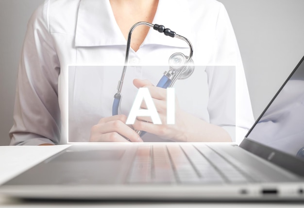 Intelligence artificielle IA dans le concept de médecine et de soins de santé