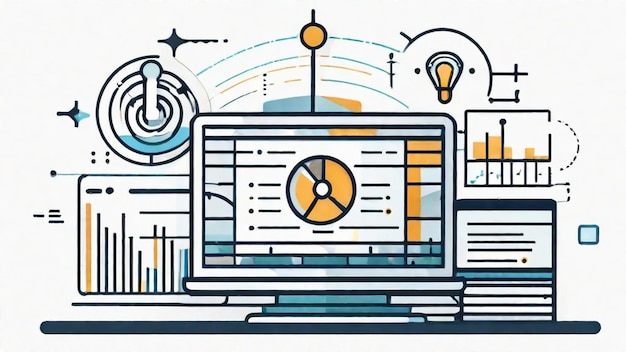 Photo l'intelligence basée sur l'analyse et les connaissances commerciales