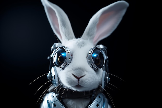 Intelligent une photo de lapin astucieux