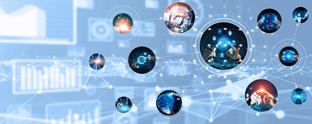 L'interaction humaine avec l'intelligence artificielle assistante virtuelle robot NLP