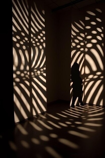 Photo une interaction de lumière et d'ombre formant des motifs abstraits