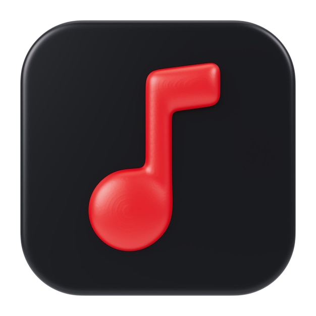 Interface utilisateur de l'application de musique à icône 3D