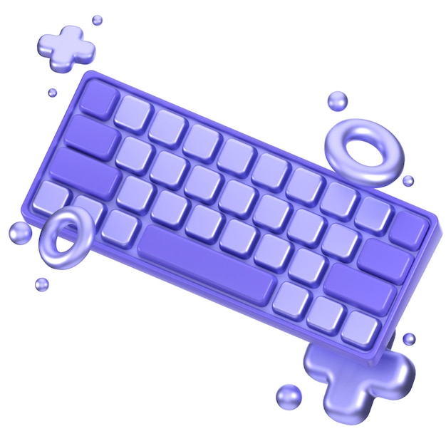 Photo interface utilisateur du clavier d'icône d'illustration de rendu 3d