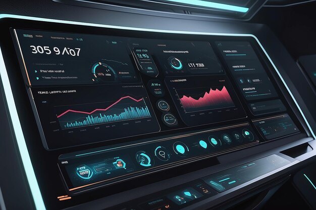 Photo interface utilisateur du tableau de bord futuriste