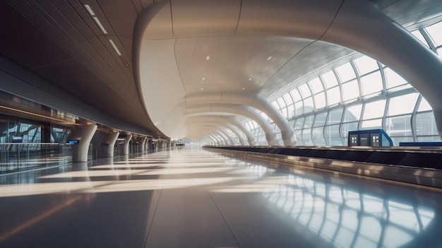 Intérieur de l'aéroport extrême