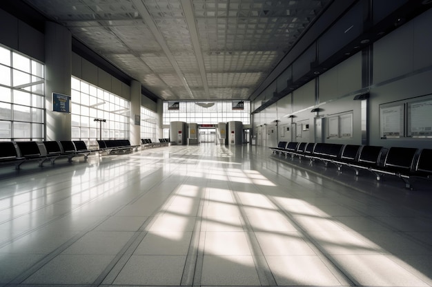 Intérieur de l'aéroport vide