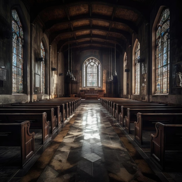 Intérieur d'une ancienne église