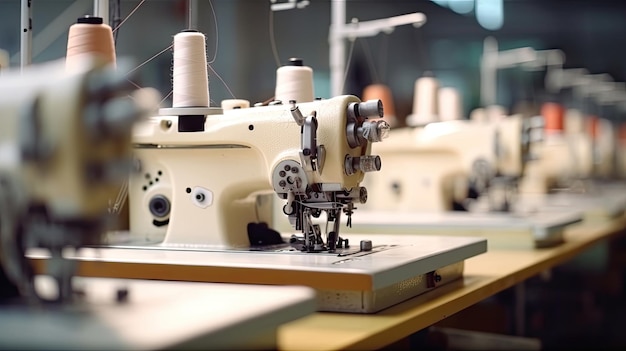 Intérieur d'un atelier d'usine de vêtements usine de couture industrie de la couture