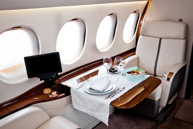 Intérieur de l'avion Business Jet