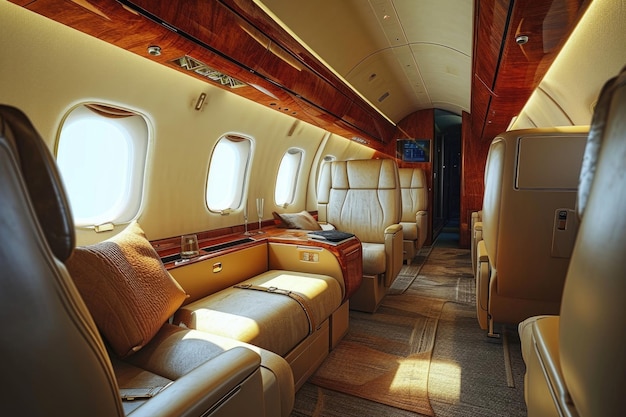 Intérieur d’avion Business Jet