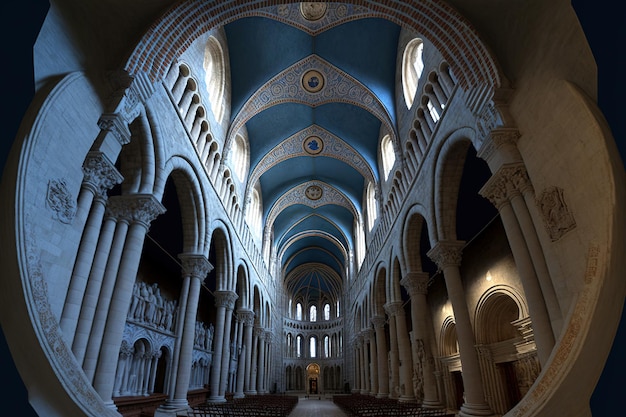 L'intérieur de la Basilique Sainte Marie Madeleine à Vézelay France le 16 octobre 2018