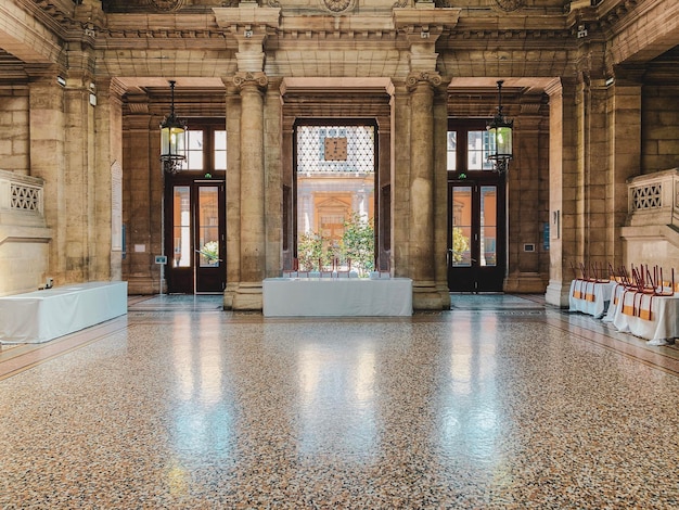 Photo l'intérieur d'un bâtiment historique