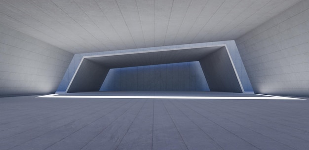 Intérieur en béton minimaliste 3d