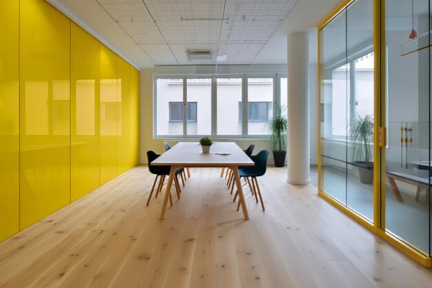 Intérieur de bureau en 3D avec table de réunion