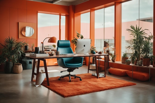 Intérieur d'un bureau à domicile moderne