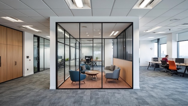 Intérieur de bureau moderne axé sur la productivité et la collaboration