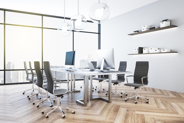 Intérieur de bureau moderne avec mobilier