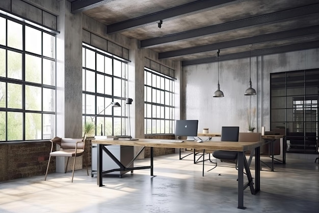 Intérieur de bureau moderne de style loft