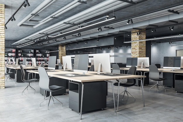 Intérieur de bureau de style loft moderne