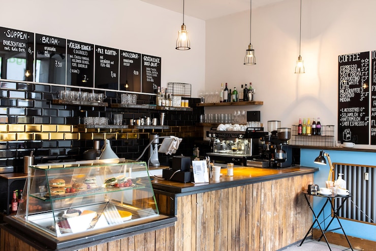 Photo l'intérieur d'un café local