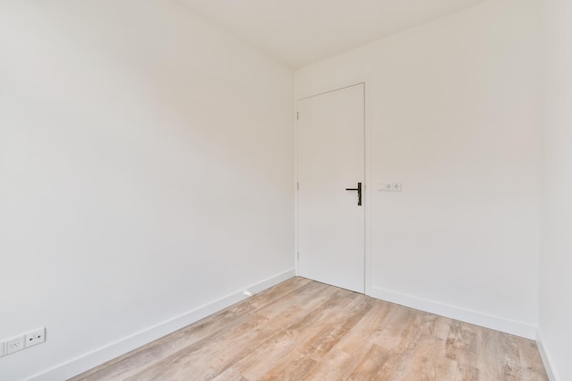 Intérieur de chambre avec parquet magnifiquement posé