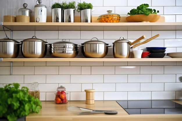 à l'intérieur de la cuisine dans la maison photographie alimentaire professionnelle générée par l'IA