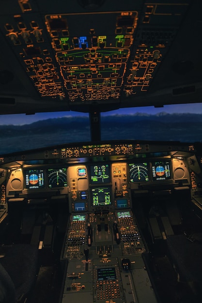 Intérieur du cockpit de l'avion