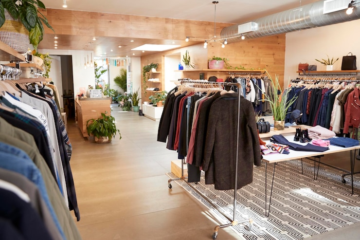 Photo intérieur du magasin de vêtements