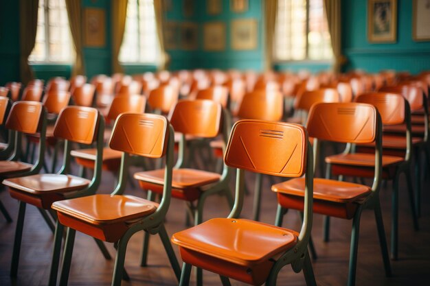 L'intérieur de l'école est organisé