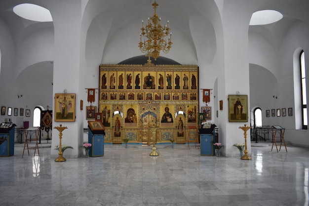 Intérieur d'une église orthodoxe