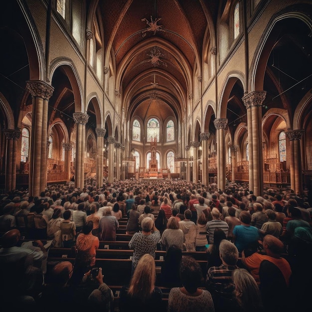 Photo l'intérieur d'une église