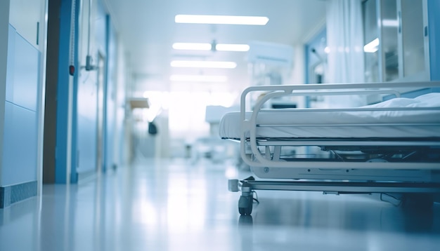 Intérieur flou à l'hôpital