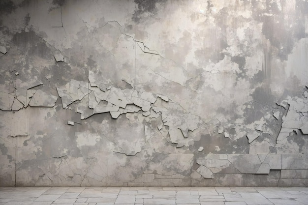 intérieur gris vide avec mur de béton