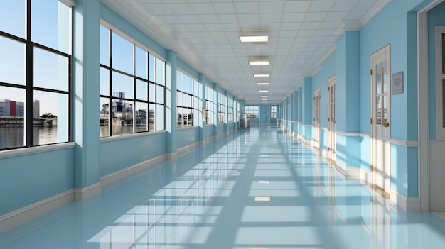 intérieur de l'hôpital fond d'écran HD 8K Image photographique