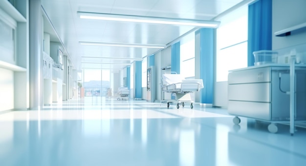 Intérieur de l'hôpital moderne abstrait médical