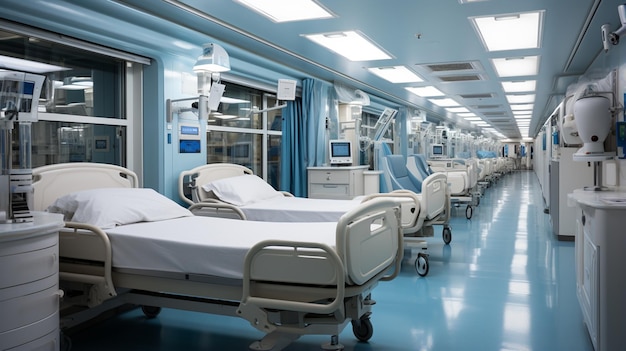 Photo intérieur d'un hôpital moderne