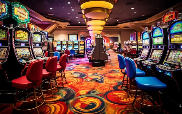 Intérieur d'un hôtel Casino Machines à sous de jeu
