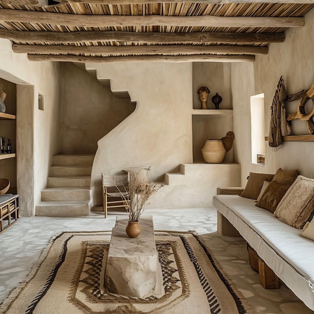 Photo un intérieur luxueux d'une chambre à coucher de style oriental